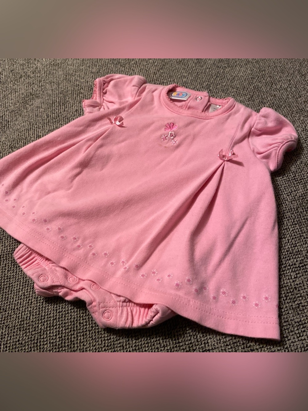 Vintage Kids Connection Pink Baby  Onesie Romper